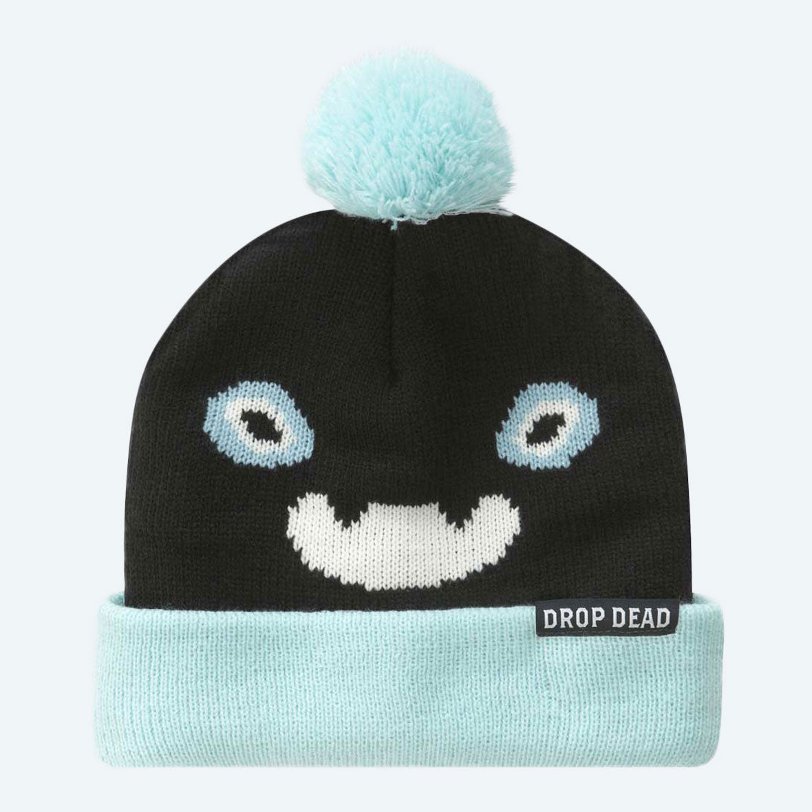 Cowboy Bebop Ein Blue Peek A Boo Marl Roll Cuffed Plain Skull Knitted  Embroidered Beanie Hat : Target