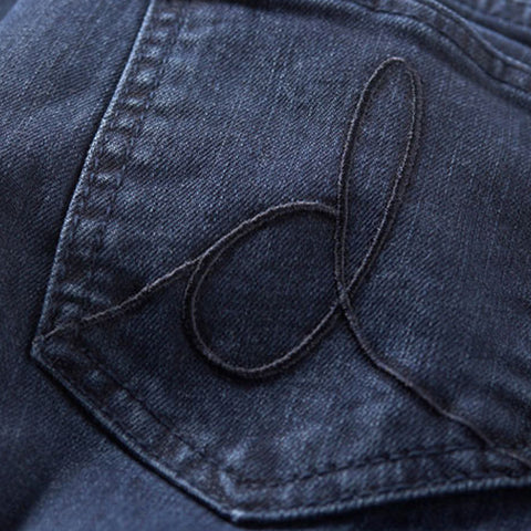Plaid Turn-Up Jeans