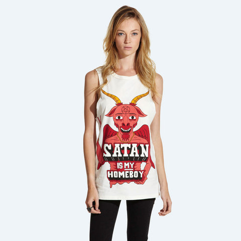 Satan Is My Homeboy Sleeveless T-shirt